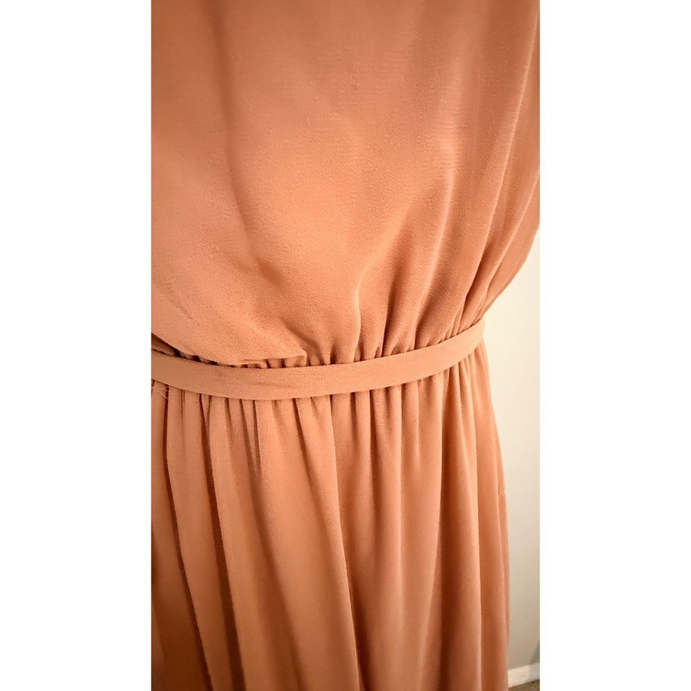 XXI Forever 21 Chiffon Maxi Slip Dress Sz S Backless Cutout Boho Summer - Picture 10 of 13